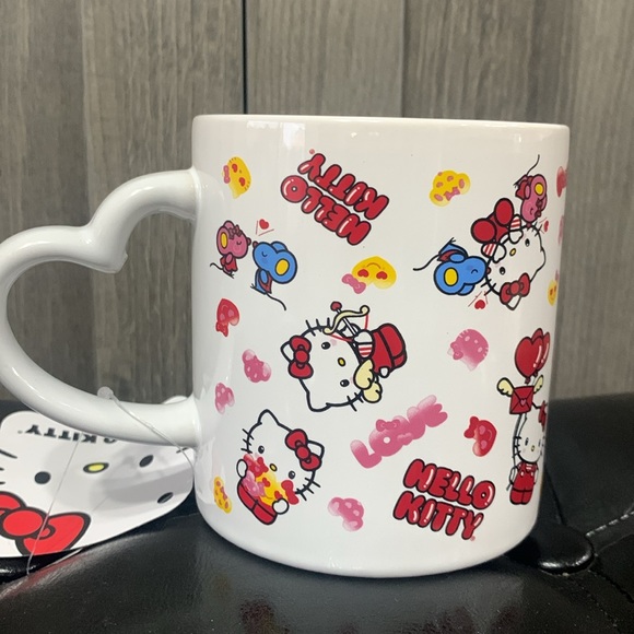 New Hello Kitty As Cupid Love Mug With Heart Handle By Sanrio - Picture 6 of 10